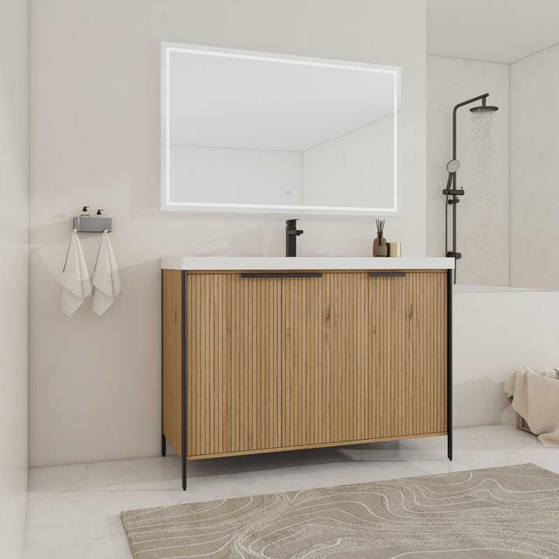 48'' Single Bathroom Vanity with Resin Top