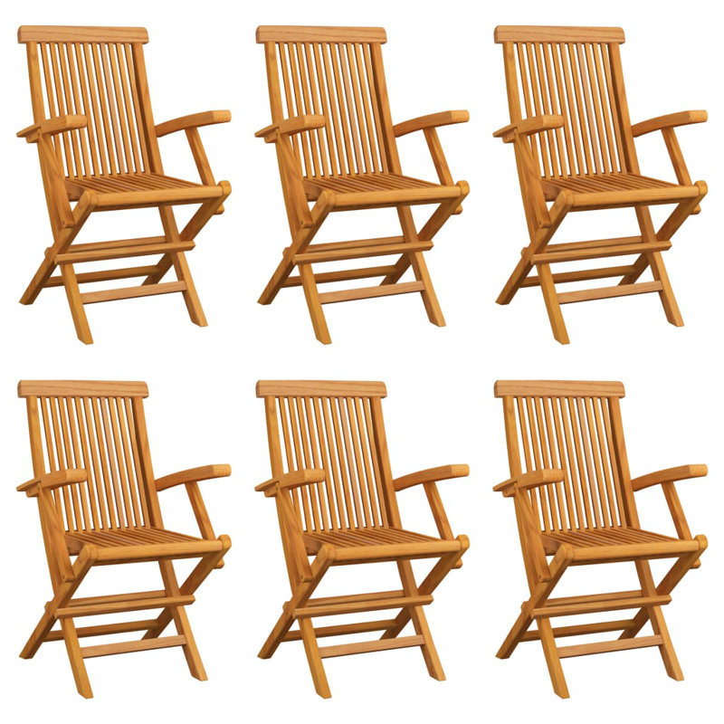 Chaise bistro d'extérieur pliante avec accoudoirs