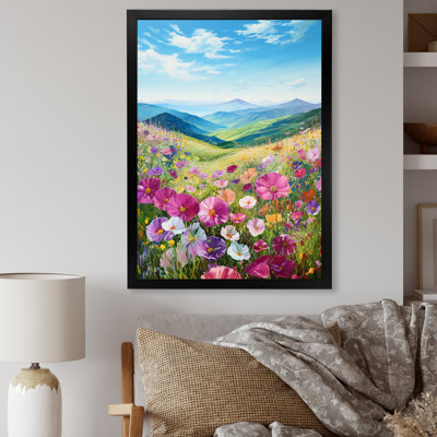 «Pansies Flowers In Mountain Country Side» sur toile