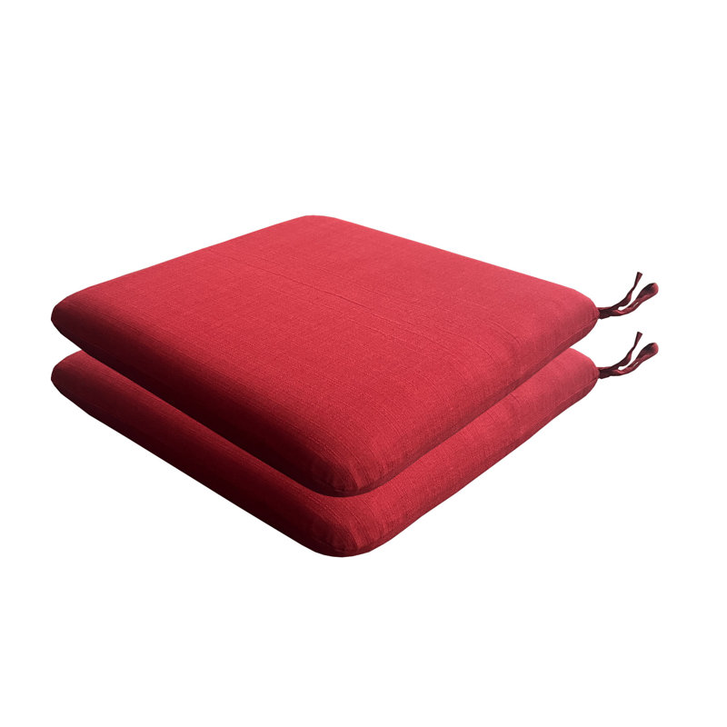 4pc Dining Chair Seat Pad Cushion - Chili, Chili