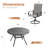 4-Person Round Patio Dining Set With Swivel Textilene Chairs-234633466