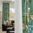 Fancy Hummingbird Patterned  Room Darkening Curtain,Rod Pocket Back Tab Floral Drapes,Set of 2-286370200-286680886