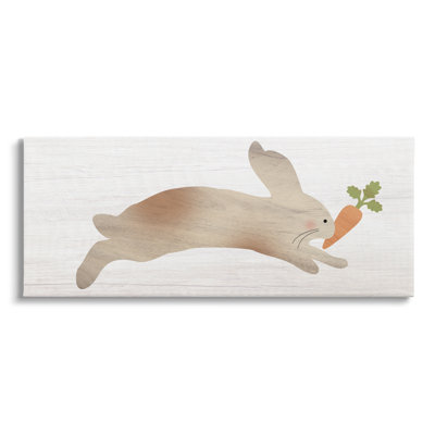 Au-655-Canvas " Rabbit & Carrot Grain Pattern " by Lil' Rue