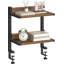 Organiseur de bureau à 2 niveaux, tablette de bureau gain de place avec tablettes ajustables, pour le bureau, le bureau et les accessoires de divertissement