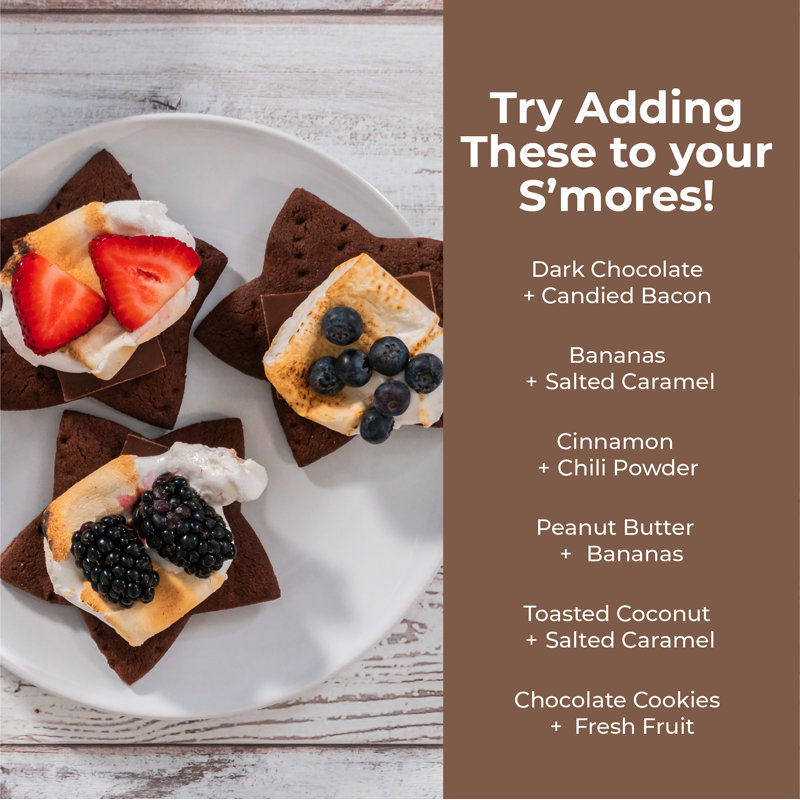 Indoor Electric Stainless Steel S'mores Maker with Brown Tray