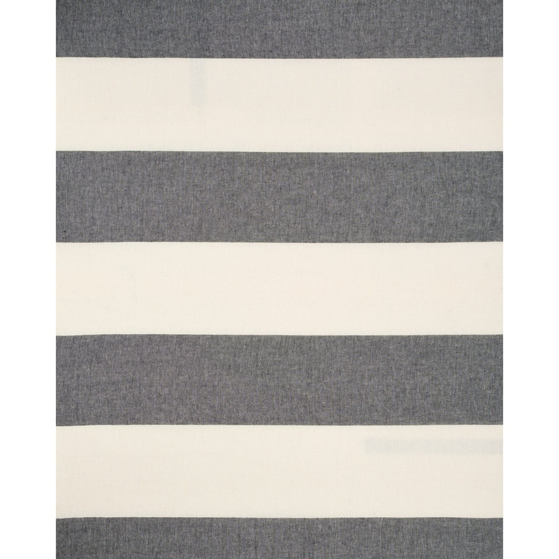Vista Linen Stripe Casement Fabric, Carbon/White