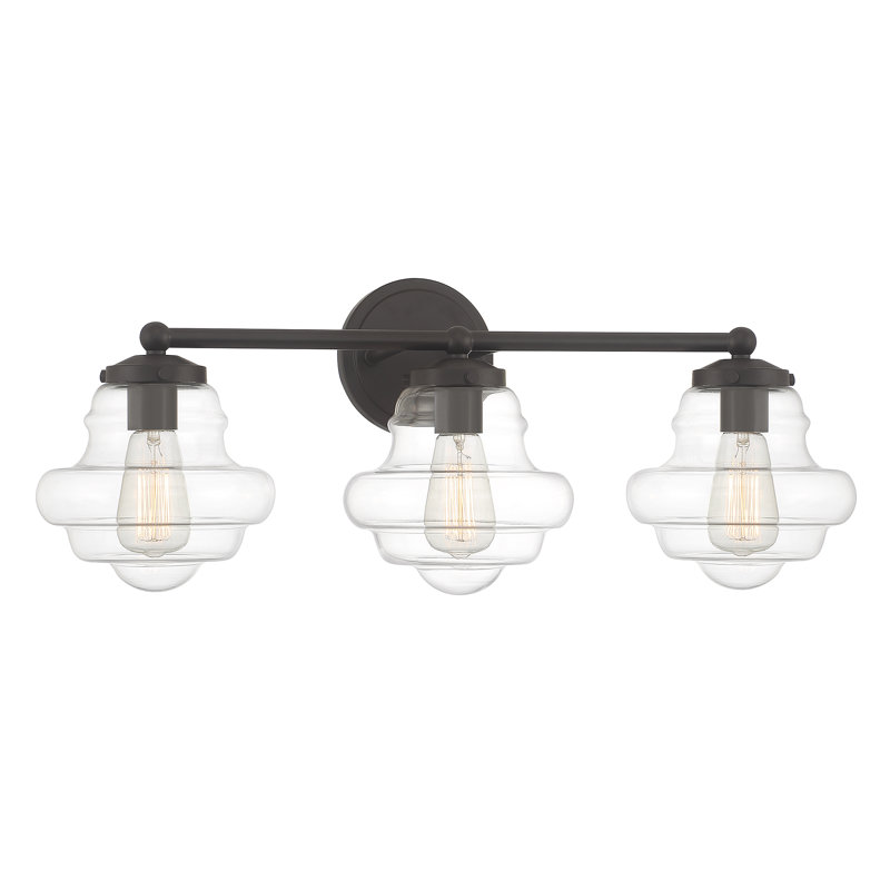 Éclairage de salle de bain à intensité variable 3 lumières Marah, Bronze huilé