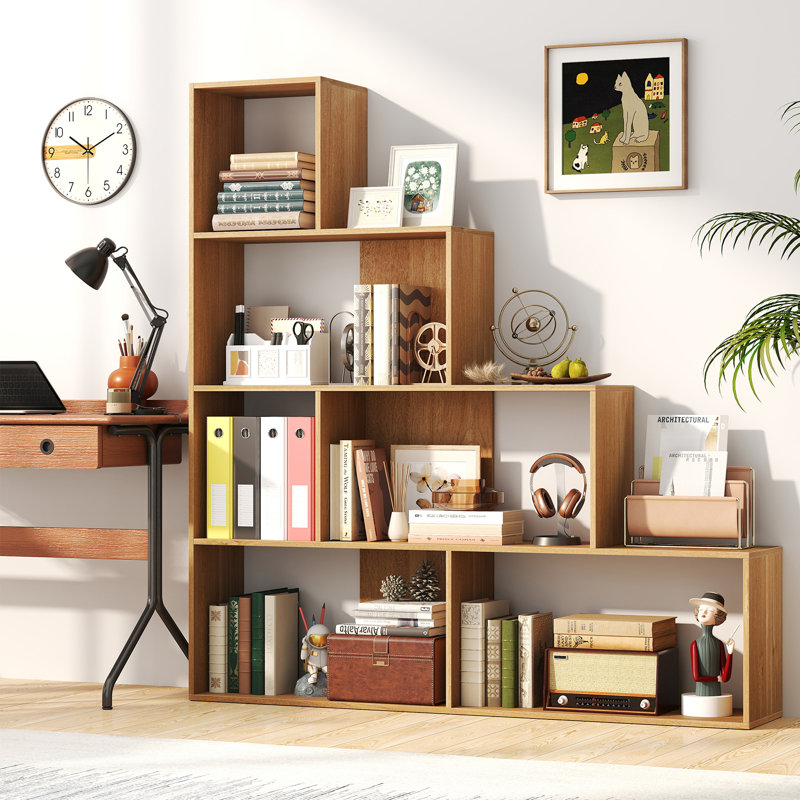 162cm H x 153cm W Step Bookcase