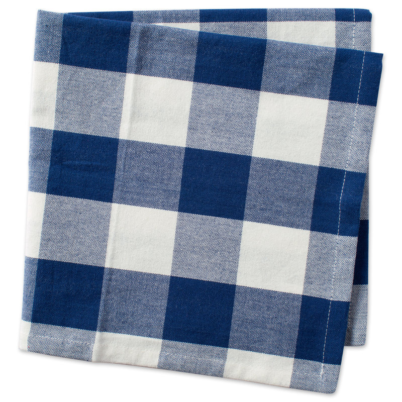Ensemble de serviettes en coton 6 pièces Mya-Rose, Bleu marine