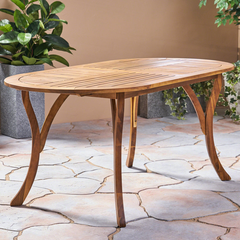 Table en bois de 70 po avec une finition en forme de A