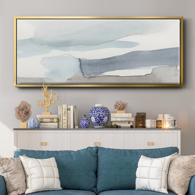 Coastal Tones II - toile encadrée, H 20 po x l 50 po