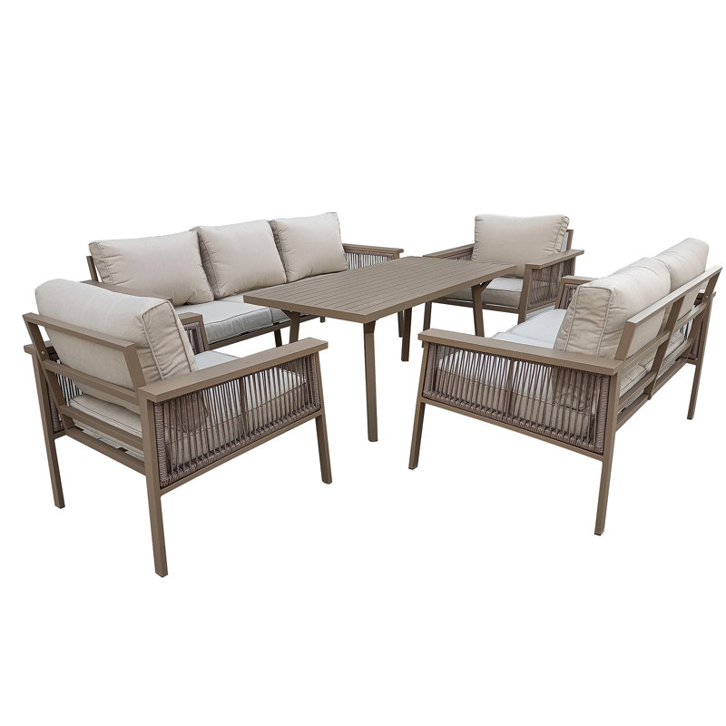 70cm Wide U-Shaped Patio Sofa with Cushions