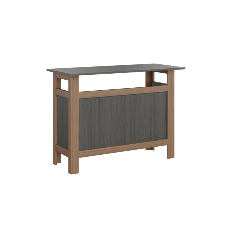 Berlin Gardens Outdoor Bar, Antique Mahogany, Coastal Gray