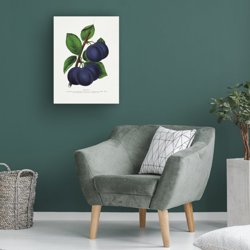 Reproduction d'art sur toile botanique, H 19 po x l 14 po