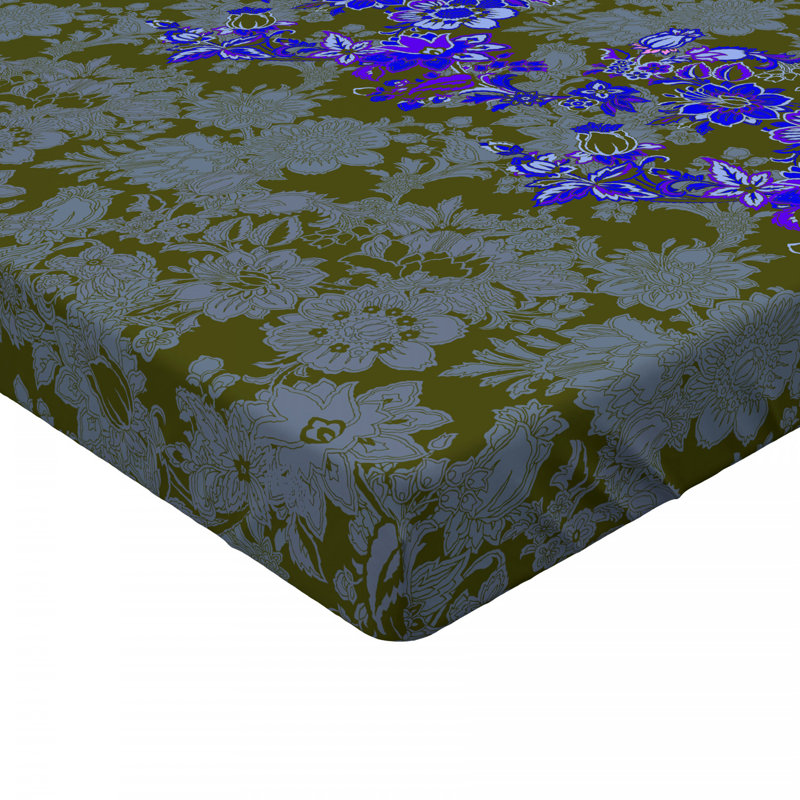 Microfiber Floral Fitted Sheet, Full Fitted Sheet