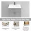 Armoire de meuble-lavabo 24 po gris Shaker