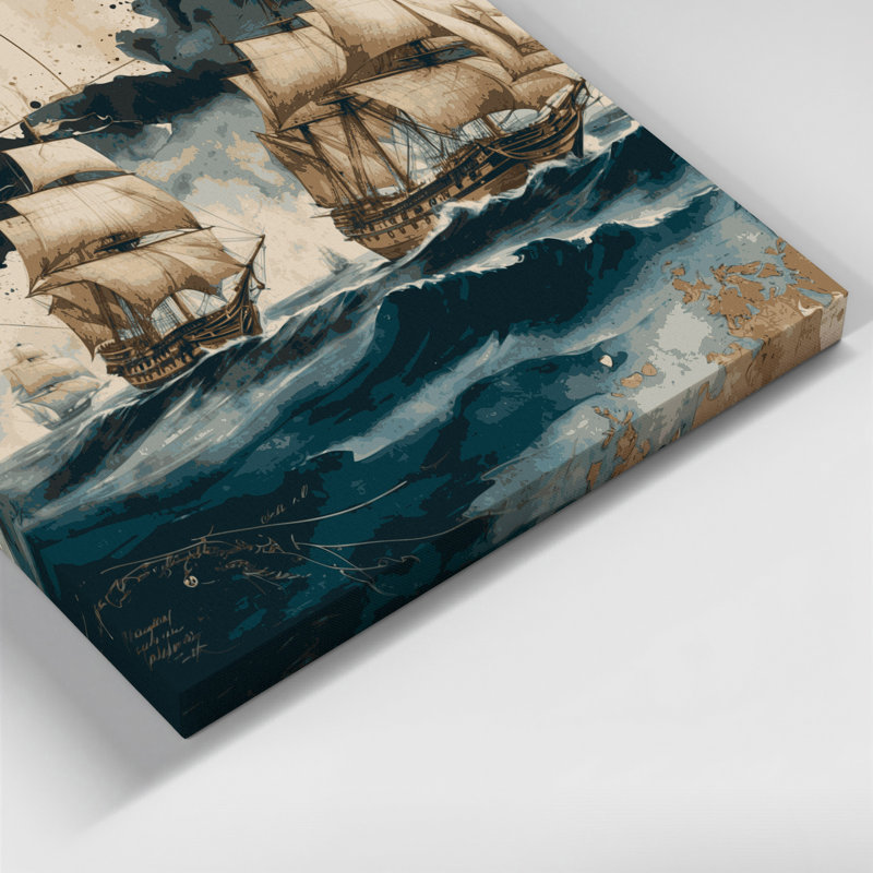 Art nautique sur toile, H 11 po x l 14 po