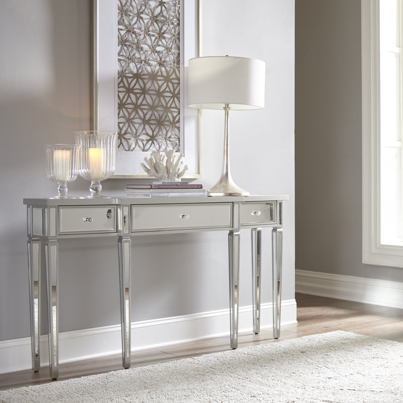 149.9cm Glass Top Console Table