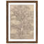 Art mural vintage rétro encadré pour chambre à coucher - 26 po x 36 po brun avec mat blanc-1403602782