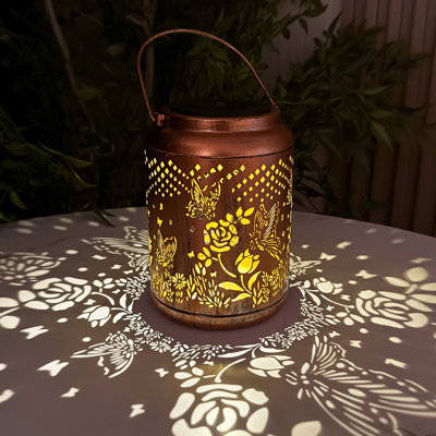 Hedaqi Butterfly Solar Lantern Waterproof Solar Butterflies Decorative Lanterns Hanging Butterfly Led Lantern Proch Outdoor Garden Yard, Patio, Lawn, Landscape