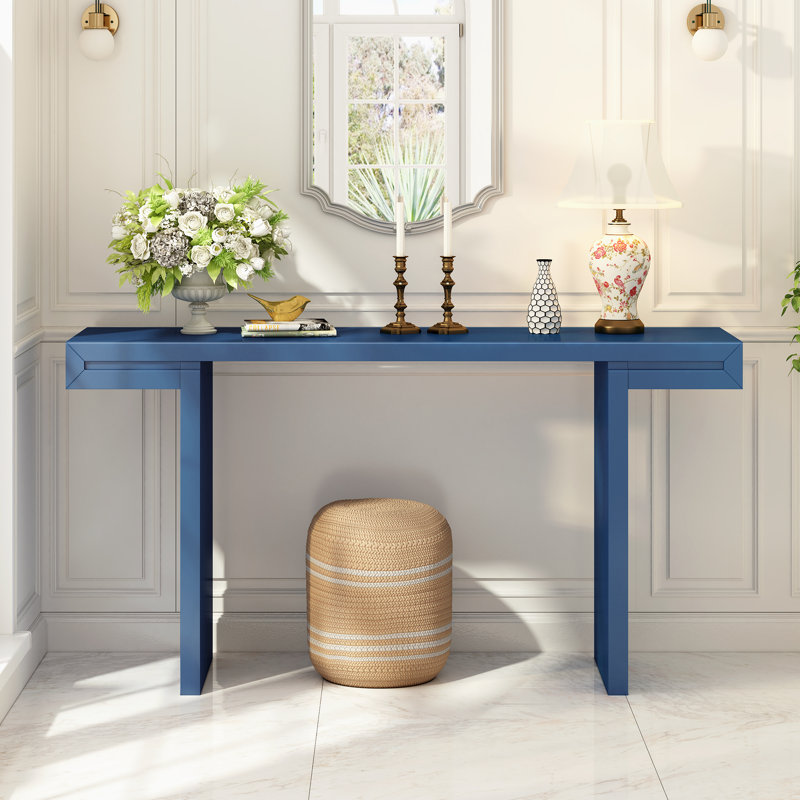 60.02" Console Table, Navy Blue