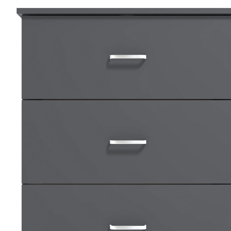 Commode 6 tiroirs Allyannah, Gris graphite