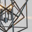 Luminaire suspendu industriel en métal noir mat à 4 lumières Galyean