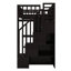 Lit mezzanine simple avec bibliothèque, tiroirs, bureau et garde-robe-994321942