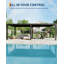 Pergola à persiennes avec structure entièrement en aluminium, toit à persiennes réglable, 12 pi x 24 pi, système de drainage intégré, patio extérieur moderne et pavillon de jardin