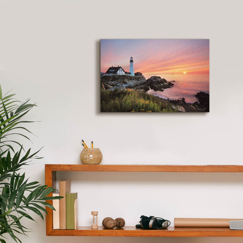 Sunrise At Portland Head par Lori Deiter, H 12 po x l 18 po x P 0,75 po