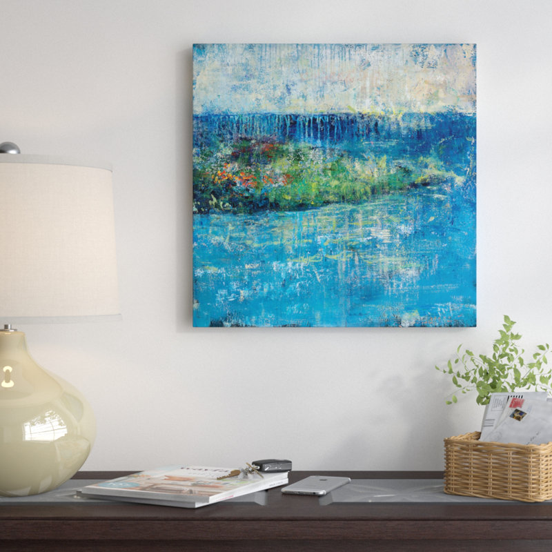 « painted ile », reproduction d’art sur toile, H 12 po x l 12 po x P 0,75 po