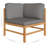 Cappe 26" Wide Teak Square Patio Sofa with Cushions-507236478