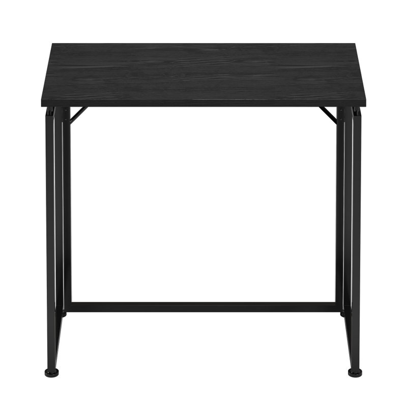 31.5” Compact Folding Desk, No-assembly Portable Table With Sturdy Steel Frame For Small Spaces