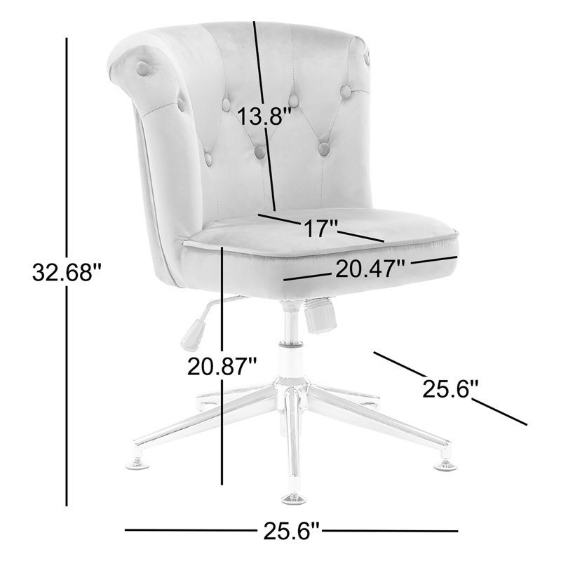 Chaise de travail Lola, Gris