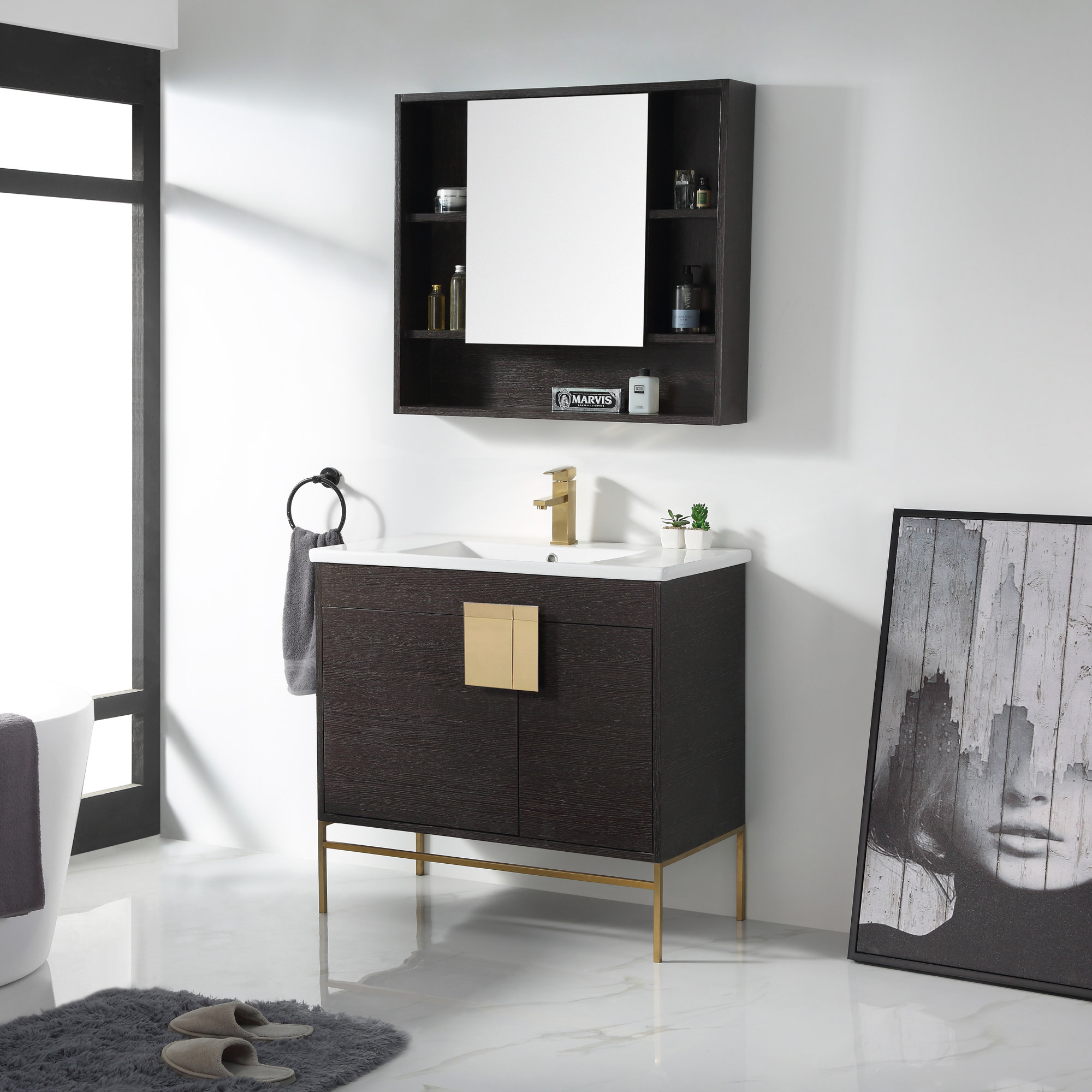 Maisie Surface Medicine Cabinet, Black
