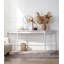 Console en métal blanc patiné French Country