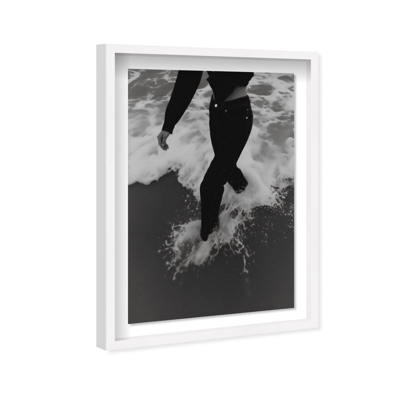 Crushing Foam Shadowbox Nautical & Beach Print by Oliver Gal, Black Frame, 10 x 15, 37.5"H x 55.5"W, White Shadowbox