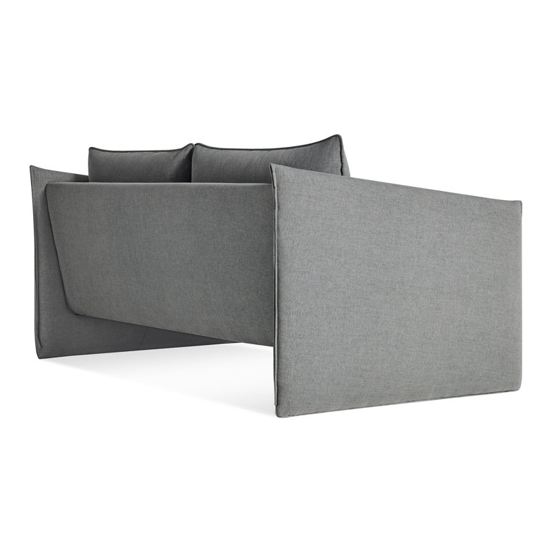 Softmore Sofa, 34" H x 74" W x 40" D, Kvadrat Guest Gray Blue Polyester