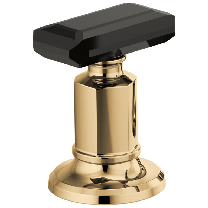 Invari™ Widespread Lavatory Faucet with Arc Spout, Polished Gold, 1.5 GPM, Knob Handle