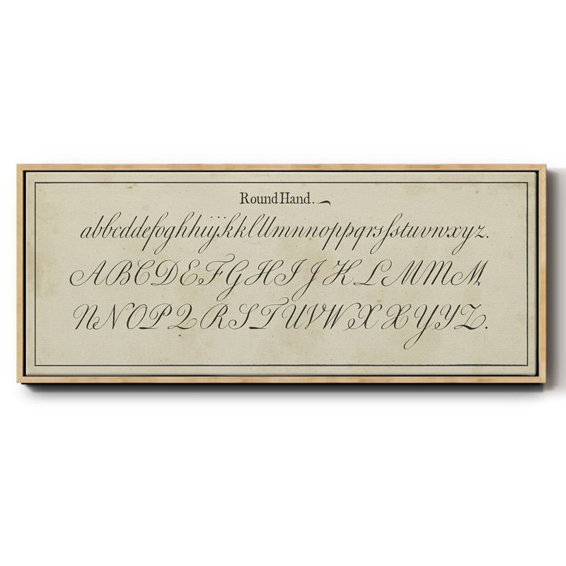 Manuscrit de l'échantillonneur IV - Toile encadrée, H 8 po x l 20 po