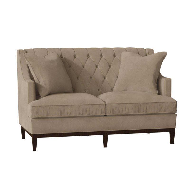 Causeuse accoudoir encastré 60" Carmel, Toast Auden, Café