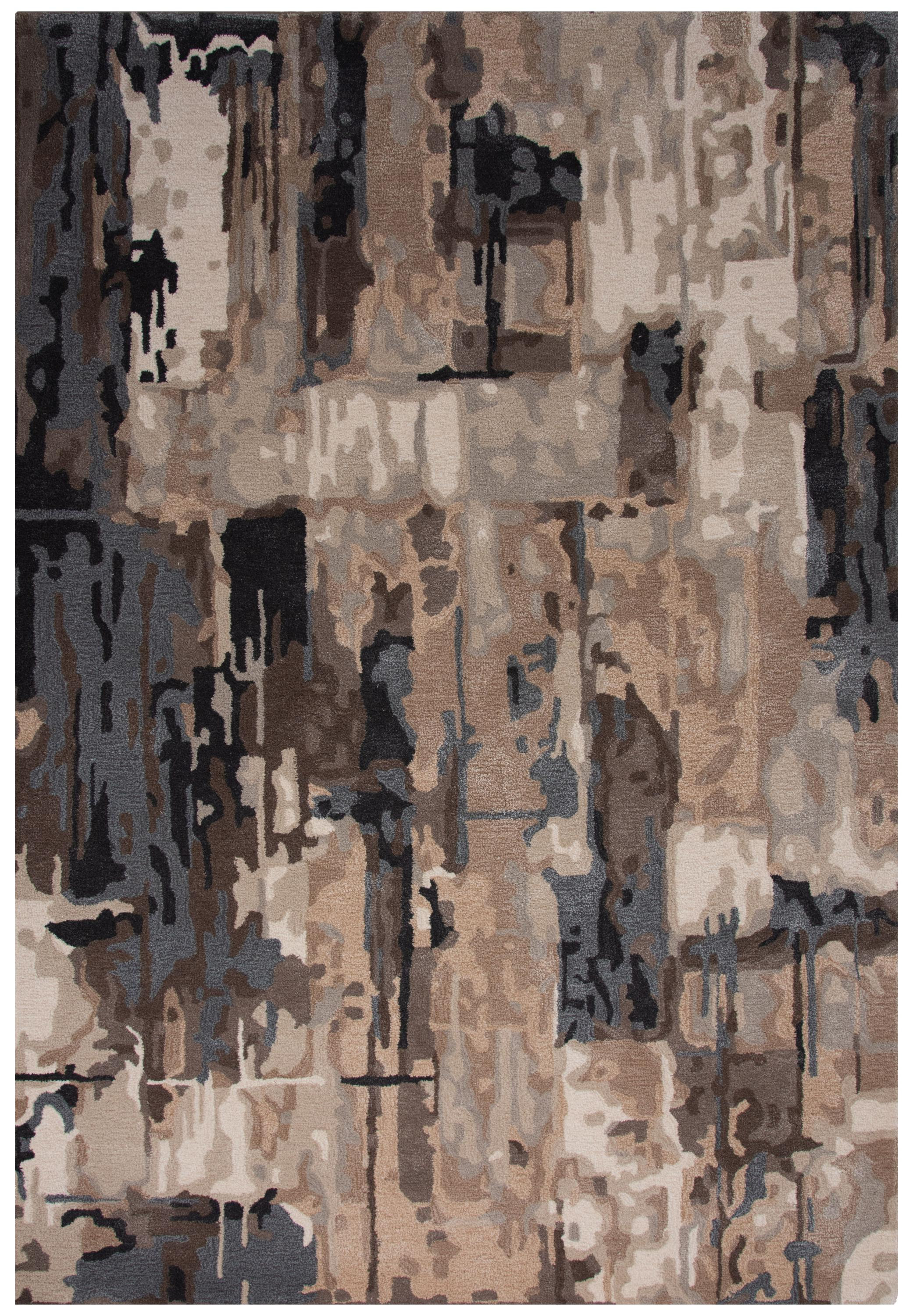 Orren Ellis Wool Area Rug with Tencel | Wayfair