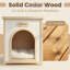 Maison solide pour petits chats, fonctionnant comme table d'appoint, jaune, design américain