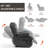 Dual Motor Infinite Position Up To 350 LBS Electric Medium Size Leatheraire Grey Power Lift Recliner Chair With 8-Point Vibration Massage And Lumbar Heating