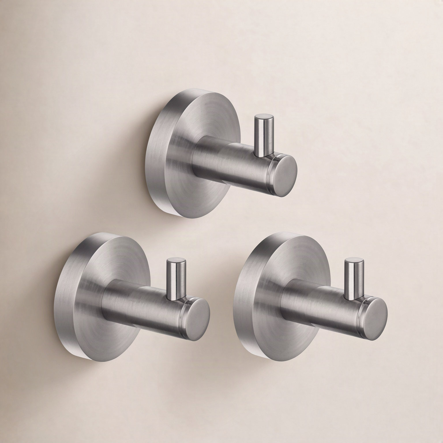 Circular Wall-Mounted Towel Hook, Brushed Nickel