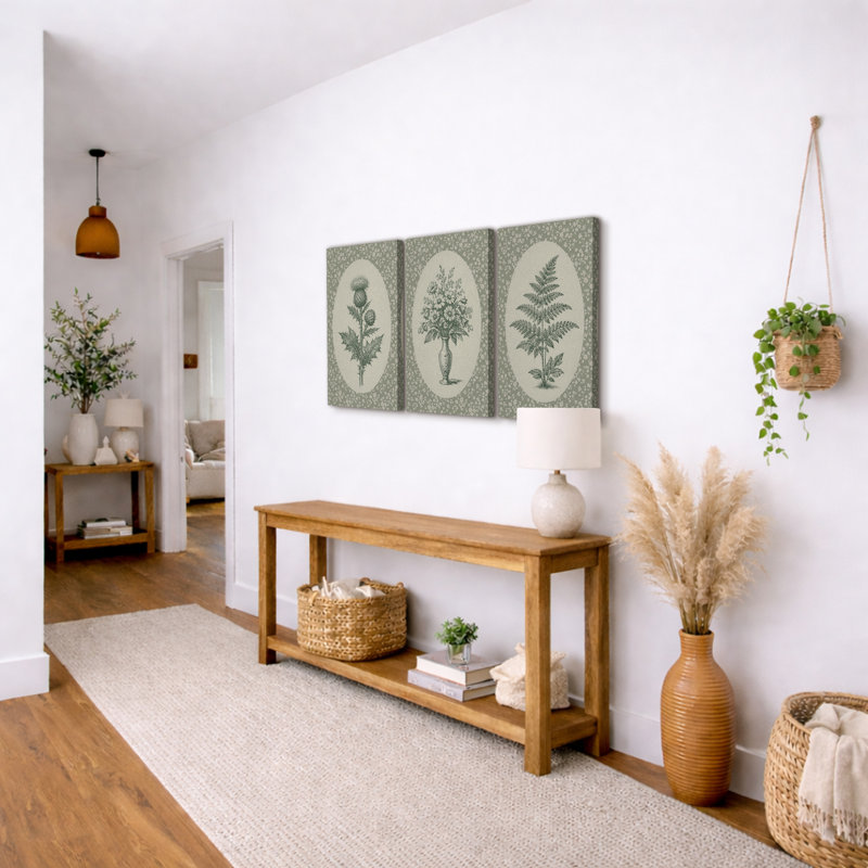 Botanique, 24" H x 48" W x 1.5" D, Toile tendue