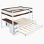 Bunk Bed With Trundlestorage AND Deskwalnut-1925016891