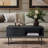 Dimattia Black Fluted Coffee Table with Storage