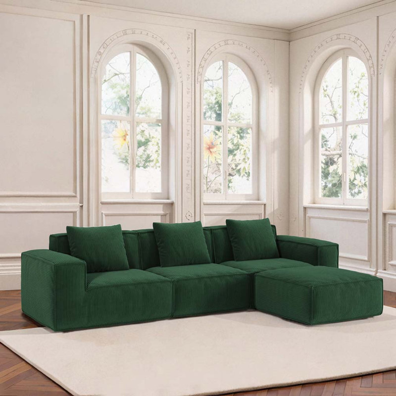 3-Seat Free Conversion Sofa, Green