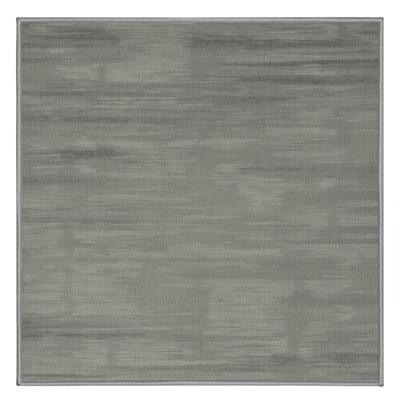 Machine Washable Abstract Brown Area Rug, Square 5'